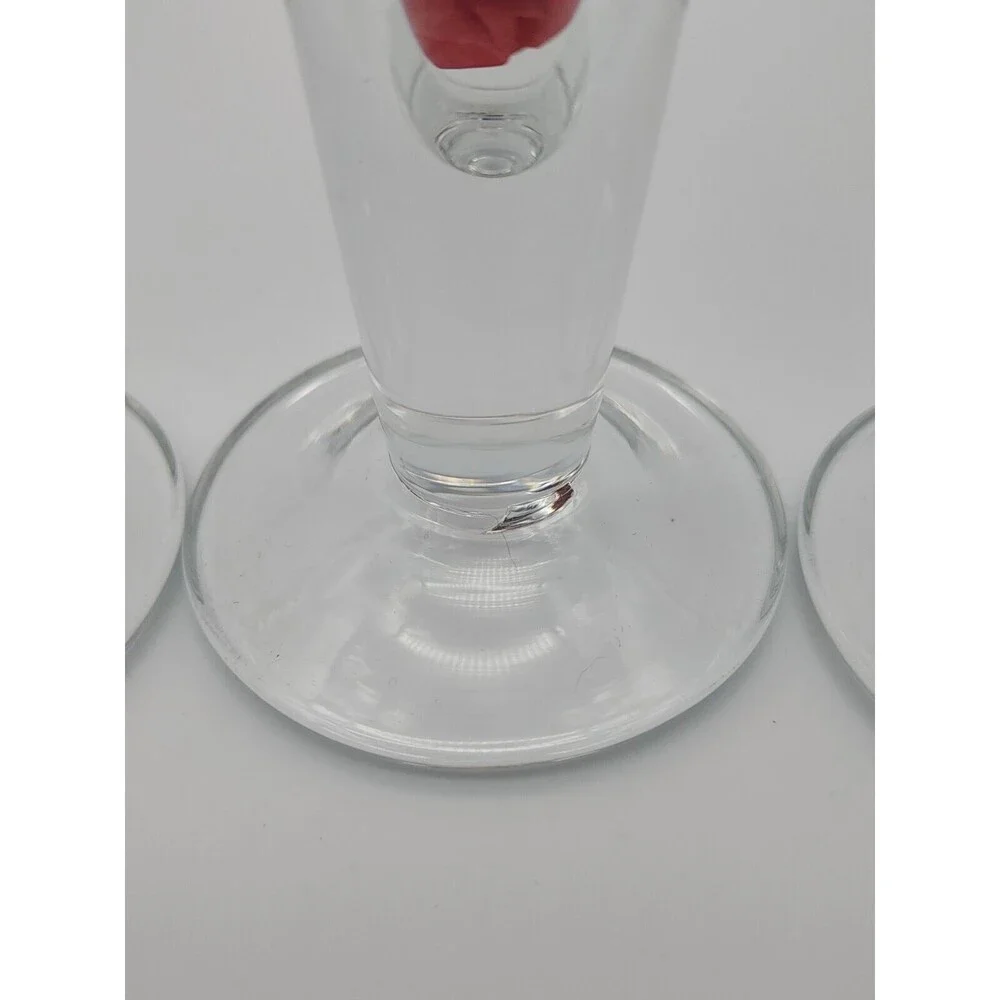 VTG Crystal Etched Pilsner Glasses Clipper Sailing Ship 10 1/8